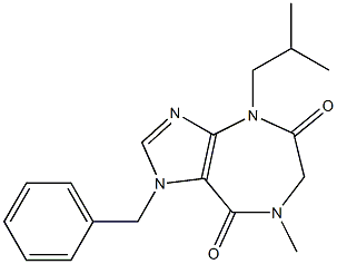 1,4,6,7-Tetrahydro-1-benzyl-4-isobutyl-7-methylimidazo[4,5-e][1,4]diazepine-5,8-dione Struktur