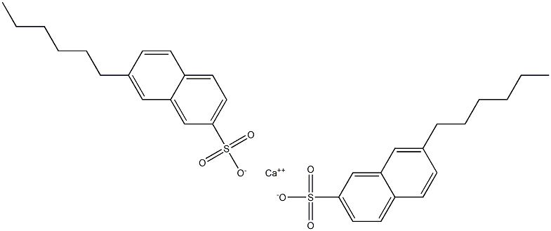 Bis(7-hexyl-2-naphthalenesulfonic acid)calcium salt Struktur