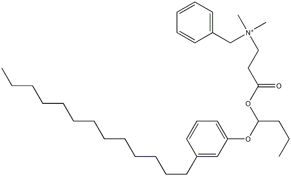 N,N-Dimethyl-N-benzyl-N-[2-[[1-(3-tridecylphenyloxy)butyl]oxycarbonyl]ethyl]aminium Struktur