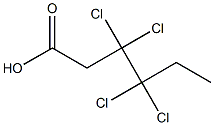 3,3,4,4-Tetrachlorohexanoic acid Struktur