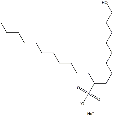 1-Hydroxyicosane-9-sulfonic acid sodium salt Struktur