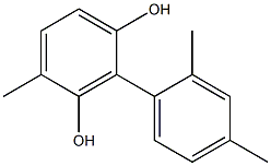 4-Methyl-2-(2,4-dimethylphenyl)benzene-1,3-diol Struktur