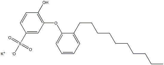 6-Hydroxy-2'-decyl[oxybisbenzene]-3-sulfonic acid potassium salt Struktur