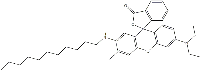 3'-Diethylamino-6'-methyl-7'-undecylaminospiro[isobenzofuran-1(3H),9'-[9H]xanthen]-3-one Struktur