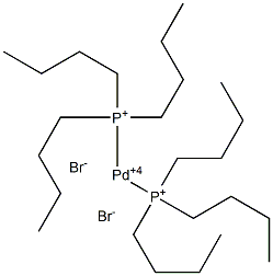 Bis(tributylphosphonio)palladium(IV) dibromide Struktur