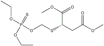 Thiophosphoric acid O,O-diethyl S-[1,2-bis(methoxycarbonyl)ethylthio]methyl ester Struktur