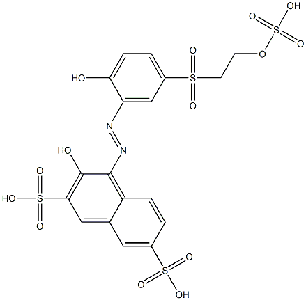 3-Hydroxy-4-[5-[2-(sulfooxy)ethylsulfonyl]-2-hydroxyphenylazo]-2,7-naphthalenedisulfonic acid Struktur