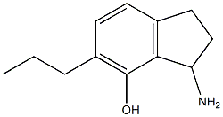 3-Amino-2,3-dihydro-5-propyl-1H-inden-4-ol Struktur