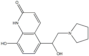 8-Hydroxy-5-(1-hydroxy-2-(pyrrolidin-1-yl)ethyl)-2(1H)-quinolone Struktur