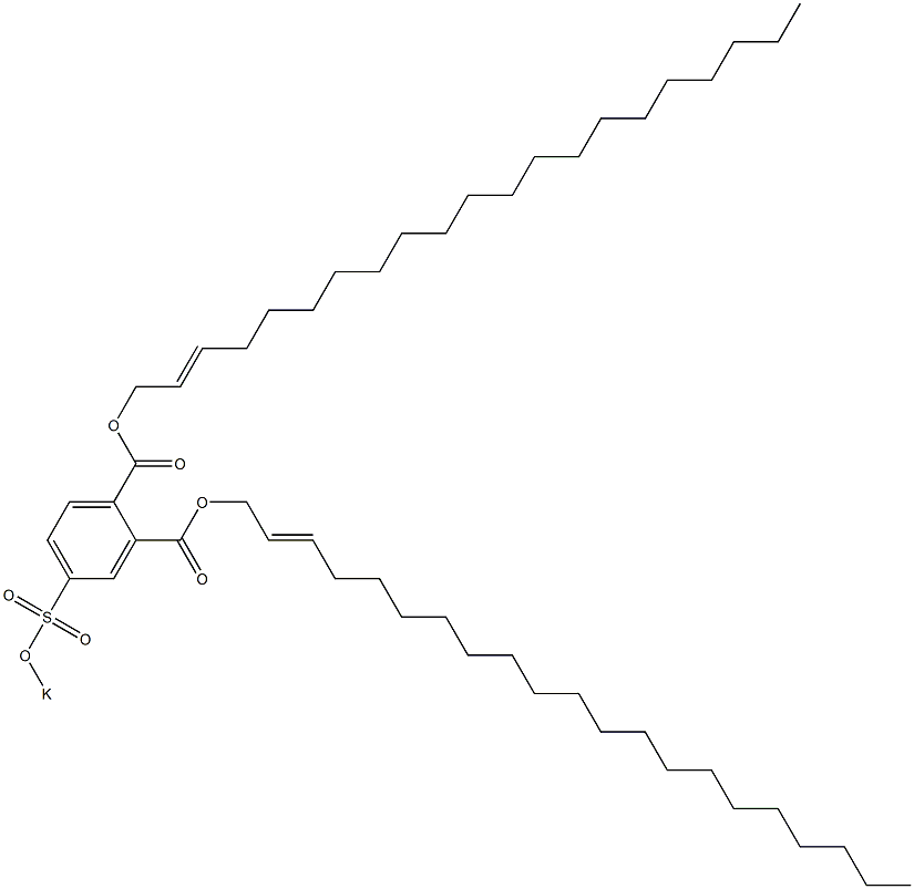 4-(Potassiosulfo)phthalic acid di(2-henicosenyl) ester Struktur