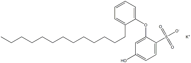 5-Hydroxy-2'-tridecyl[oxybisbenzene]-2-sulfonic acid potassium salt Struktur