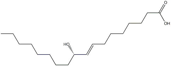 (8E,10S)-10-Hydroxy-8-octadecenoic acid Struktur