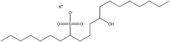 12-Hydroxyicosane-8-sulfonic acid potassium salt Struktur