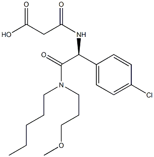 3-[[(S)-1-(4-Chlorophenyl)-2-[(3-methoxypropyl)pentylamino]-2-oxoethyl]amino]-3-oxopropanoic acid Struktur