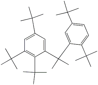 2-(2,3,5-Tri-tert-butylphenyl)-2-(2,5-di-tert-butylphenyl)propane Struktur