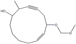 (7E)-2-Methyl-6-(methoxymethoxy)-7-cyclododecen-3-yn-1-ol Struktur