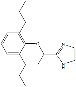 2-[1-(2-Propyl-6-propylphenoxy)ethyl]-2-imidazoline Struktur