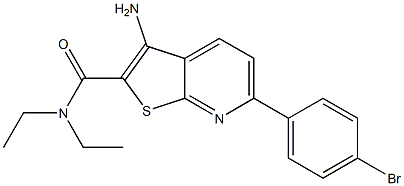 3-Amino-N,N-diethyl-6-(4-bromophenyl)thieno[2,3-b]pyridine-2-carboxamide Struktur