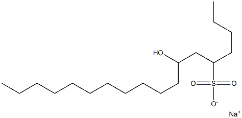 7-Hydroxyoctadecane-5-sulfonic acid sodium salt Struktur