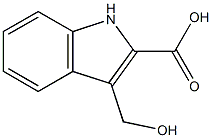 3-Hydroxymethyl-1H-indole-2-carboxylic acid Struktur