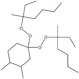 3,4-Dimethyl-1,1-bis(1-ethyl-1-methylpentylperoxy)cyclohexane Struktur