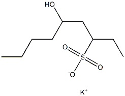 5-Hydroxynonane-3-sulfonic acid potassium salt Struktur