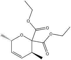 (3S,6S)-3,6-Dihydro-3,6-dimethyl-2H-pyran-2,2-dicarboxylic acid diethyl ester Struktur