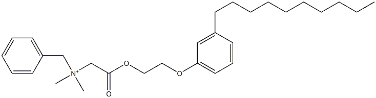 N,N-Dimethyl-N-benzyl-N-[[[2-(3-decylphenyloxy)ethyl]oxycarbonyl]methyl]aminium Struktur