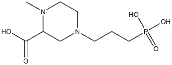 3-[3-Carboxy-4-methyl-1-piperazinyl]propylphosphonic acid Struktur