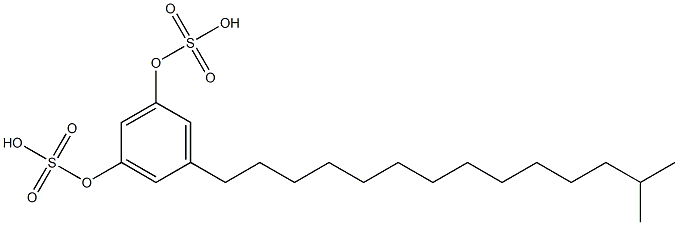 5-(13-Methyltetradecyl)resorcinol 1,3-bissulfuric acid Struktur