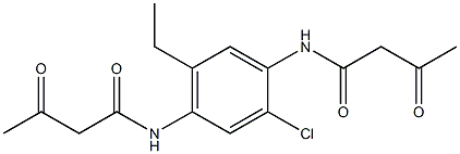 1,4-Bis(3-oxobutyrylamino)-2-chloro-5-ethylbenzene Struktur