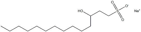 3-Hydroxytetradecane-1-sulfonic acid sodium salt Struktur