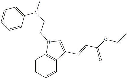 3-[1-[2-(Methylphenylamino)ethyl]-1H-indol-3-yl]propenoic acid ethyl ester Struktur