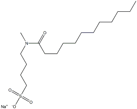 4-(N-Dodecanoyl-N-methylamino)-1-butanesulfonic acid sodium salt Struktur