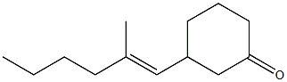 3-[(E)-2-Methyl-1-hexenyl]cyclohexanone Struktur