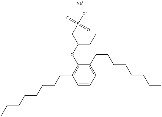 2-(2,6-Dioctylphenoxy)butane-1-sulfonic acid sodium salt Struktur