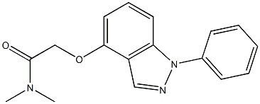 1-Phenyl-4-[[(dimethylamino)carbonyl]methoxy]-1H-indazole Struktur