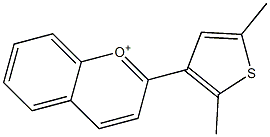 2-(2,5-Dimethyl-3-thienyl)chromenylium Struktur