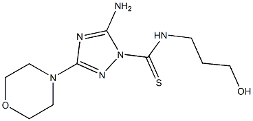 5-Amino-3-morpholino-N-(3-hydroxypropyl)-1H-1,2,4-triazole-1-carbothioamide Struktur