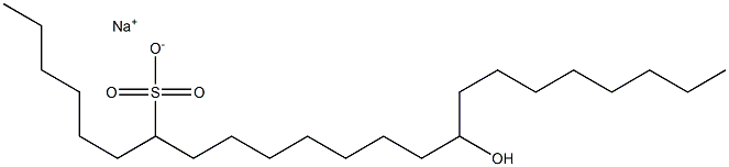 15-Hydroxytricosane-7-sulfonic acid sodium salt Struktur