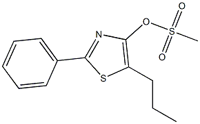 Methanesulfonic acid 2-phenyl-5-propyl-4-thiazolyl ester Struktur