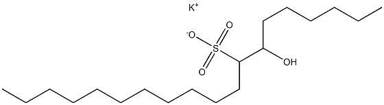 7-Hydroxynonadecane-8-sulfonic acid potassium salt Struktur