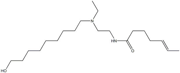 N-[2-[N-Ethyl-N-(9-hydroxynonyl)amino]ethyl]-5-heptenamide Struktur