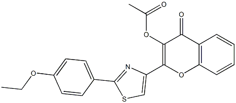 2-[2-(4-Ethoxyphenyl)thiazol-4-yl]-3-acetoxychromone Struktur