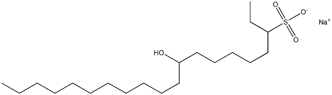 9-Hydroxyicosane-3-sulfonic acid sodium salt Struktur