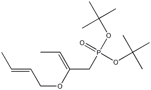 [2-[(E)-2-Butenyloxy]-2-butenyl]phosphonic acid di-tert-butyl ester Struktur