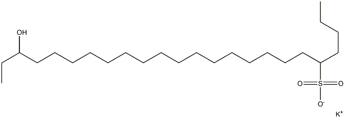 22-Hydroxytetracosane-5-sulfonic acid potassium salt Struktur