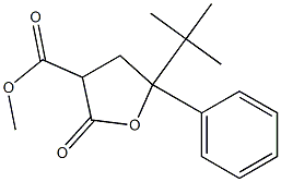 Tetrahydro-2-oxo-5-phenyl-5-tert-butylfuran-3-carboxylic acid methyl ester Struktur