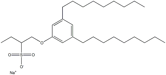 1-(3,5-Dinonylphenoxy)butane-2-sulfonic acid sodium salt Struktur