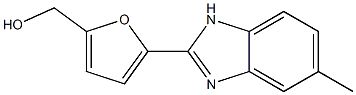 5-Methyl-2-[5-(hydroxymethyl)furan-2-yl]-1H-benzimidazole Struktur